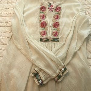Johnny Was Embroidered Blouse